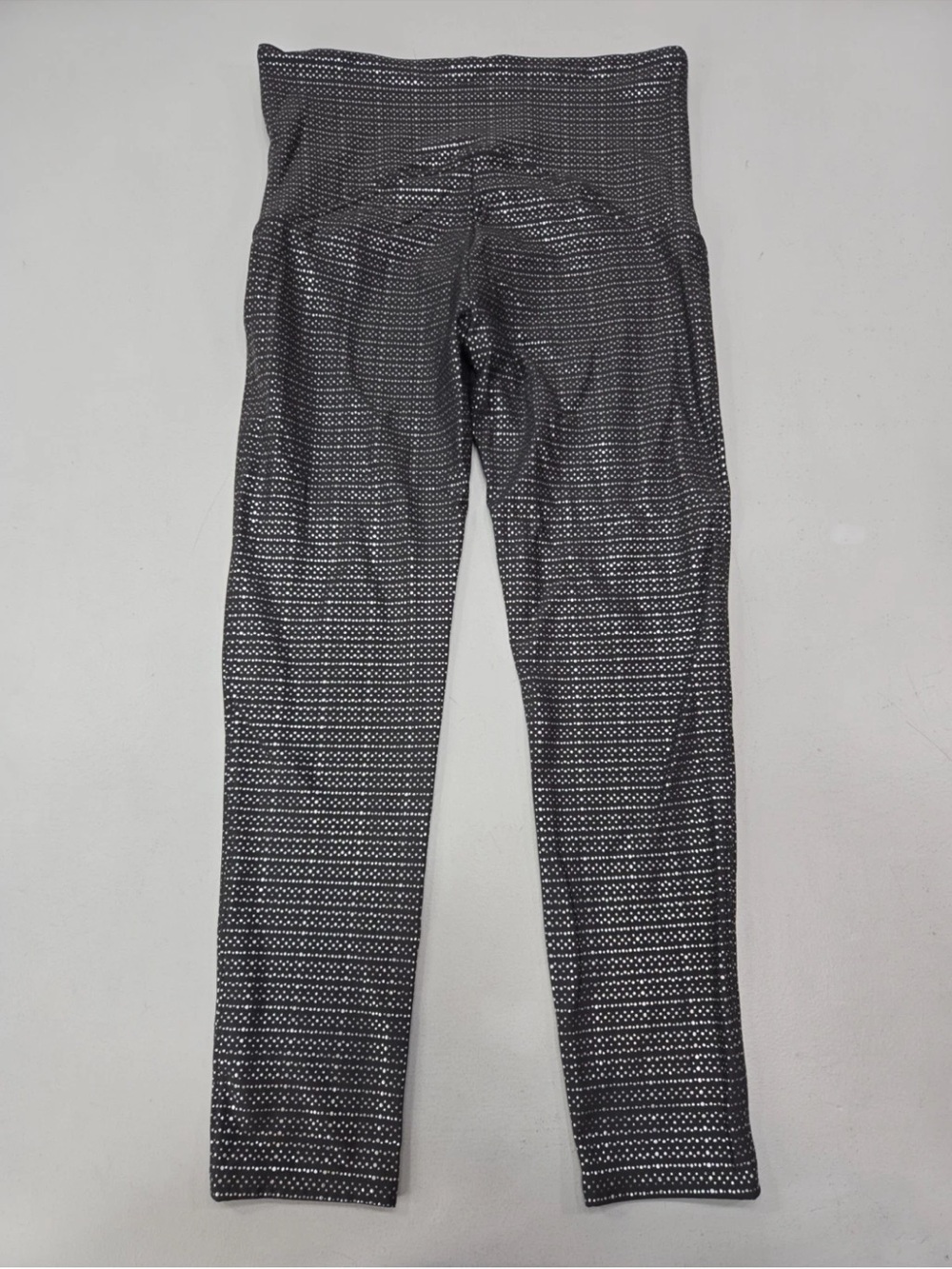 Spanx Metallic Dot Print Active 7/8 Legging 50208R Size L Womens